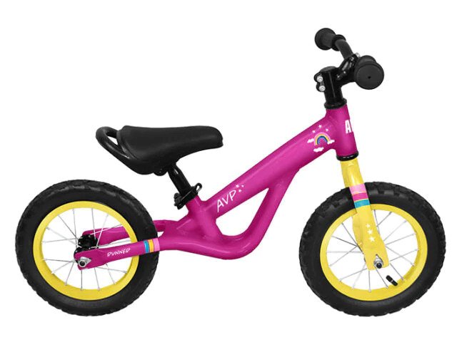 RUNNER BIKE ARC EN CIEL/ALU ROSE/JAUNE