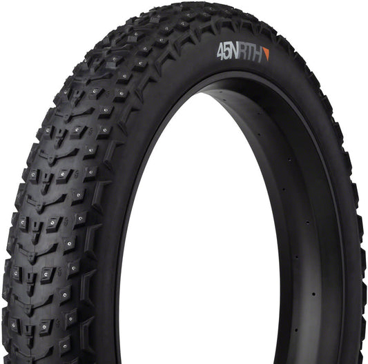 45NRTH Dillinger 5 Tire - 26 x 4.6, Tubeless, Folding, Black, 120tpi, 258 Concave Carbide Aluminum Studs