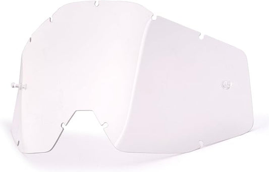 100% Replacement Goggle Lens for Racecraft/Accuri/Strata, Clear Anti-Fog