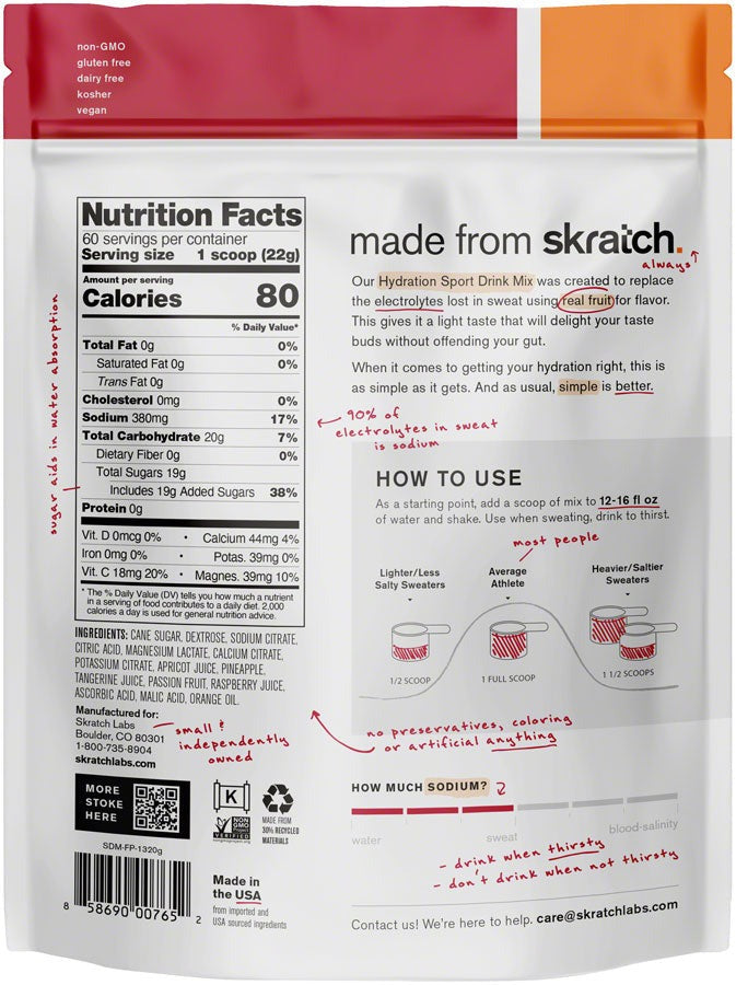 Skratch Labs - Sport Hydration Drink Mix: Fruit Punch (1320g)