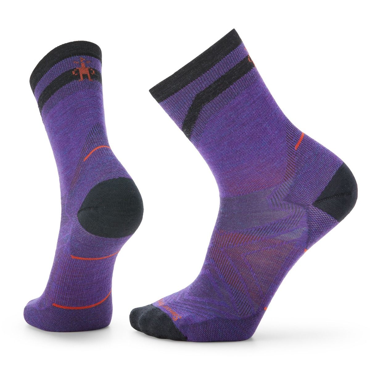 Run Zero Cushion Mid Crew Pattern Socks Mauve L